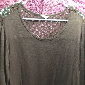 Aeropostale: Black Sweater Open Top Back